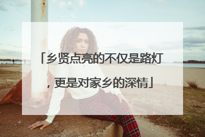 乡贤点亮的不仅是路灯，更是对家乡的深情