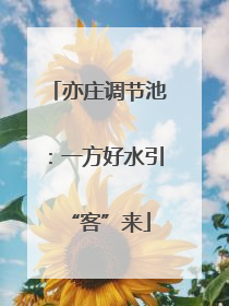 亦庄调节池：一方好水引“客”来
