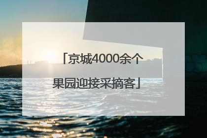 京城4000余个果园迎接采摘客