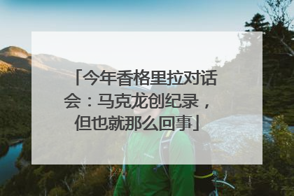 今年香格里拉对话会：马克龙创纪录，但也就那么回事