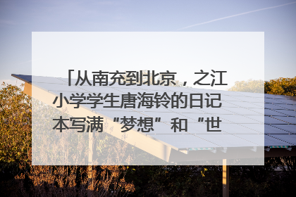 从南充到北京，之江小学学生唐海铃的日记本写满“梦想”和“世界”｜您牵挂的四川
