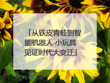 从铁皮青蛙到智能机器人 小玩具见证时代大变迁