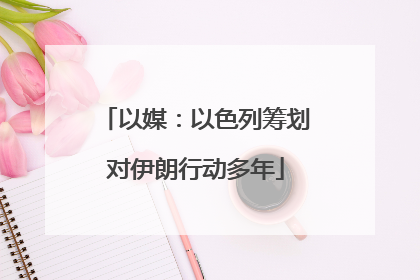 以媒：以色列筹划对伊朗行动多年