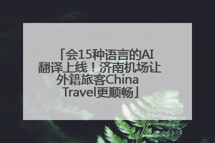 会15种语言的AI翻译上线！济南机场让外籍旅客China Travel更顺畅