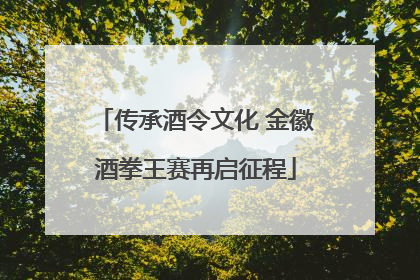 传承酒令文化 金徽酒拳王赛再启征程