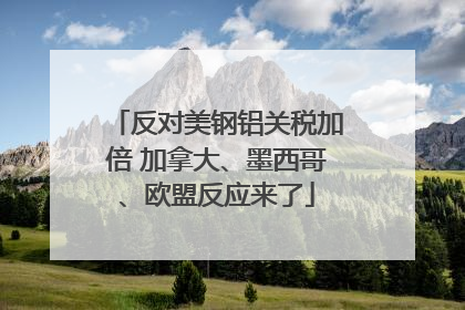 反对美钢铝关税加倍 加拿大、墨西哥、欧盟反应来了