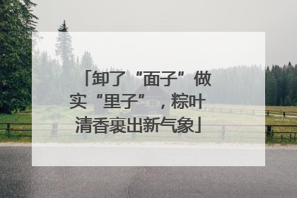 卸了“面子”做实“里子”，粽叶清香裹出新气象