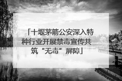 十堰茅箭公安深入特种行业开展禁毒宣传共筑“无毒”屏障