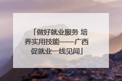 做好就业服务 培养实用技能——广西促就业一线见闻