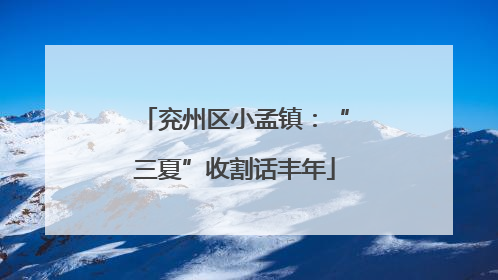 兖州区小孟镇：“三夏”收割话丰年