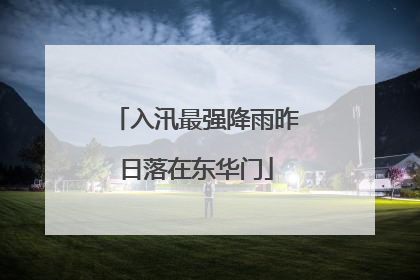 入汛最强降雨昨日落在东华门