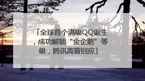 全球首个满级QQ诞生，成功解锁“金企鹅”等级，腾讯高管回应