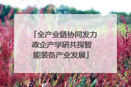 全产业链协同发力 政企产学研共探智能装备产业发展
