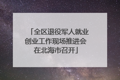 全区退役军人就业创业工作现场推进会在北海市召开