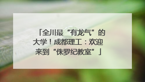 全川最“有龙气”的大学！成都理工：欢迎来到“侏罗纪教室”