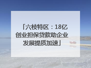 六枝特区：18亿创业担保贷款助企业发展提质加速