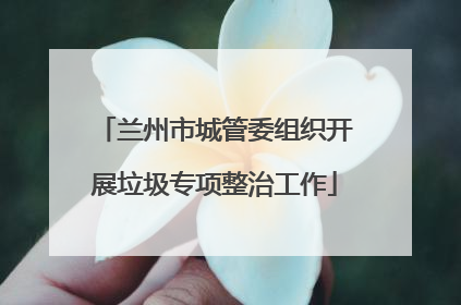 兰州市城管委组织开展垃圾专项整治工作