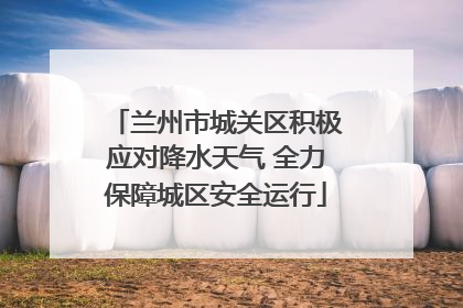 兰州市城关区积极应对降水天气 全力保障城区安全运行