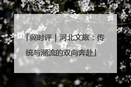 冀时评｜河北文旅：传统与潮流的双向奔赴