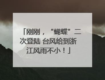 刚刚，“蝴蝶”二次登陆 台风给到浙江风雨不小！
