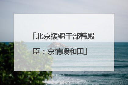北京援疆干部韩殿臣：京情暖和田