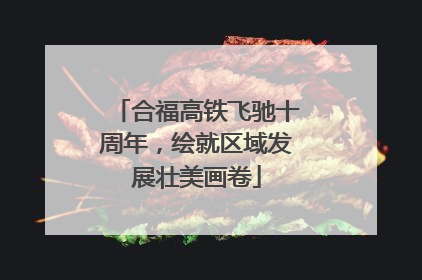 合福高铁飞驰十周年，绘就区域发展壮美画卷