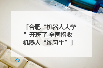 合肥“机器人大学”开班了 全国招收机器人“练习生”