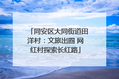 同安区大同街道田洋村：文旅出圈 网红村探索长红路
