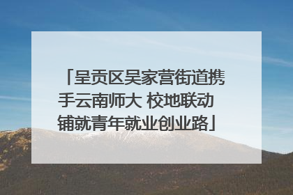呈贡区吴家营街道携手云南师大 校地联动铺就青年就业创业路