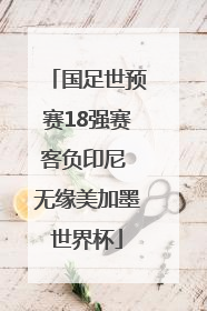 国足世预赛18强赛客负印尼 无缘美加墨世界杯