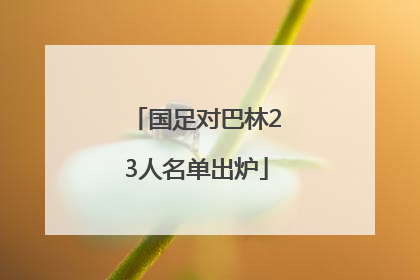 国足对巴林23人名单出炉