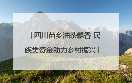 四川苗乡油茶飘香 民族类资金助力乡村振兴