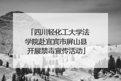 四川轻化工大学法学院赴宜宾市屏山县开展禁毒宣传活动