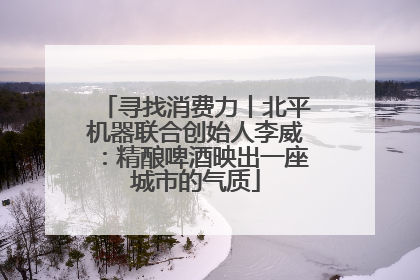 寻找消费力丨北平机器联合创始人李威：精酿啤酒映出一座城市的气质