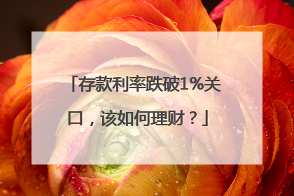 存款利率跌破1%关口，该如何理财？