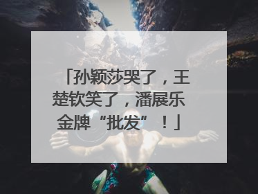 孙颖莎哭了，王楚钦笑了，潘展乐金牌“批发”！