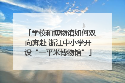 学校和博物馆如何双向奔赴 浙江中小学开设“一平米博物馆”