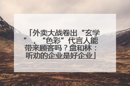 外卖大战卷出“玄学”，“色彩”代言人能带来顾客吗？盘和林：听劝的企业是好企业