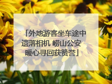 外地游客坐车途中遗落相机 崂山公安暖心寻回获赞誉