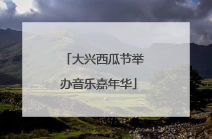 大兴西瓜节举办音乐嘉年华
