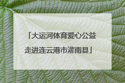 大运河体育爱心公益走进连云港市灌南县