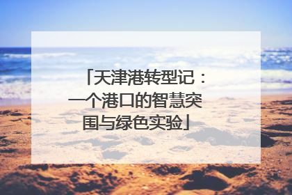 天津港转型记：一个港口的智慧突围与绿色实验