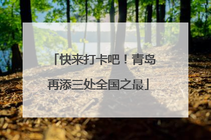 快来打卡吧！青岛再添三处全国之最