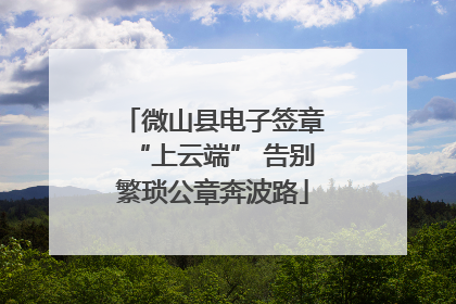 微山县电子签章“上云端” 告别繁琐公章奔波路