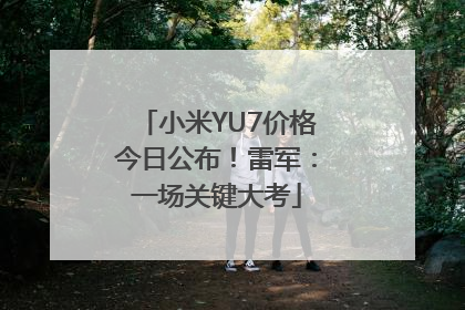 小米YU7价格今日公布！雷军：一场关键大考