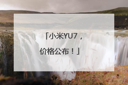 小米YU7，价格公布！