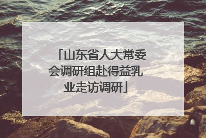 山东省人大常委会调研组赴得益乳业走访调研