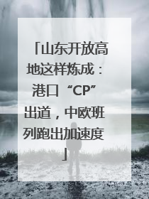 山东开放高地这样炼成：港口“CP”出道，中欧班列跑出加速度