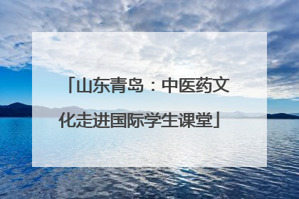 山东青岛：中医药文化走进国际学生课堂