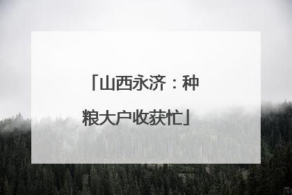 山西永济：种粮大户收获忙